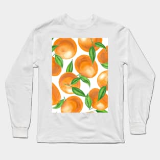 Watercolor tangerines Long Sleeve T-Shirt